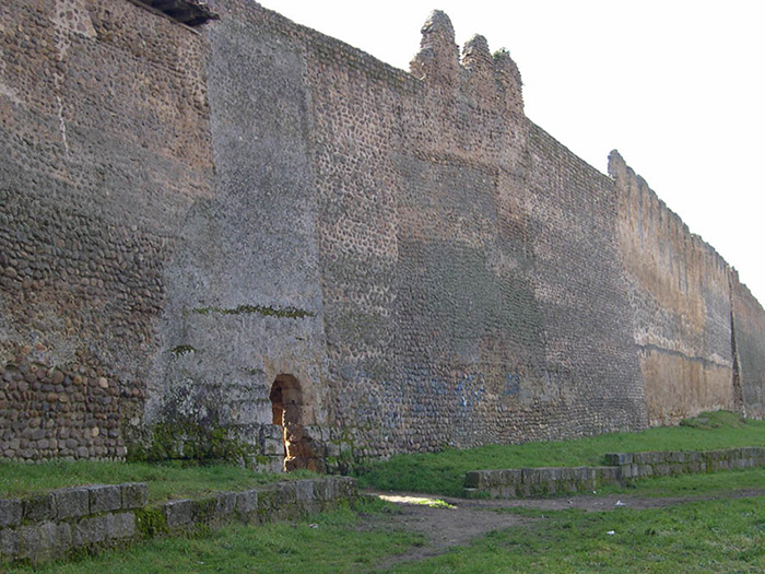 Ancient wall, Mansilla de las Mulas, Castile and León, Spain